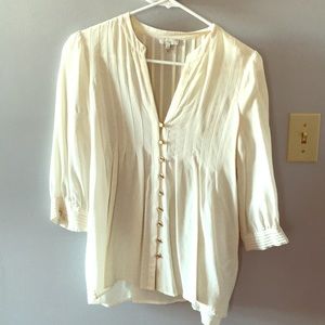 Joie cream silk blouse